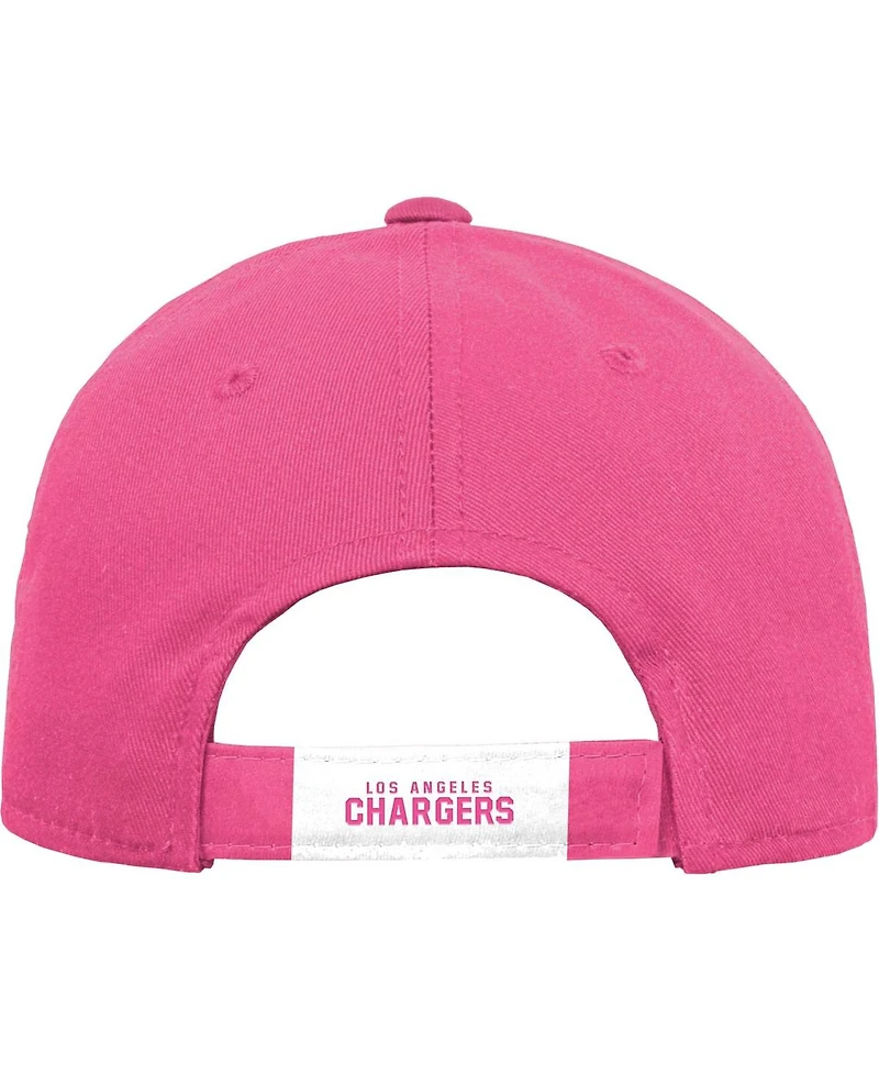 Big Girls Pink Los Angeles Chargers Adjustable Hat