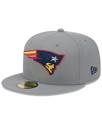 Men's New Era Gray New England Patriots Color Pack 59FIFTY Fitted Hat