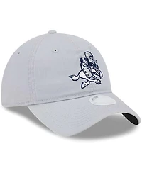 Women's New Era Gray Dallas Cowboys Throwback Main Core Classic 2.0 9TWENTY Adjustable Hat