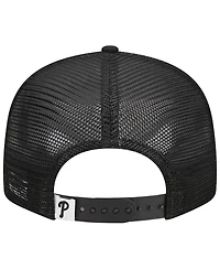 Men's New Era Black Philadelphia Phillies Trucker 9FIFTY Snapback Hat