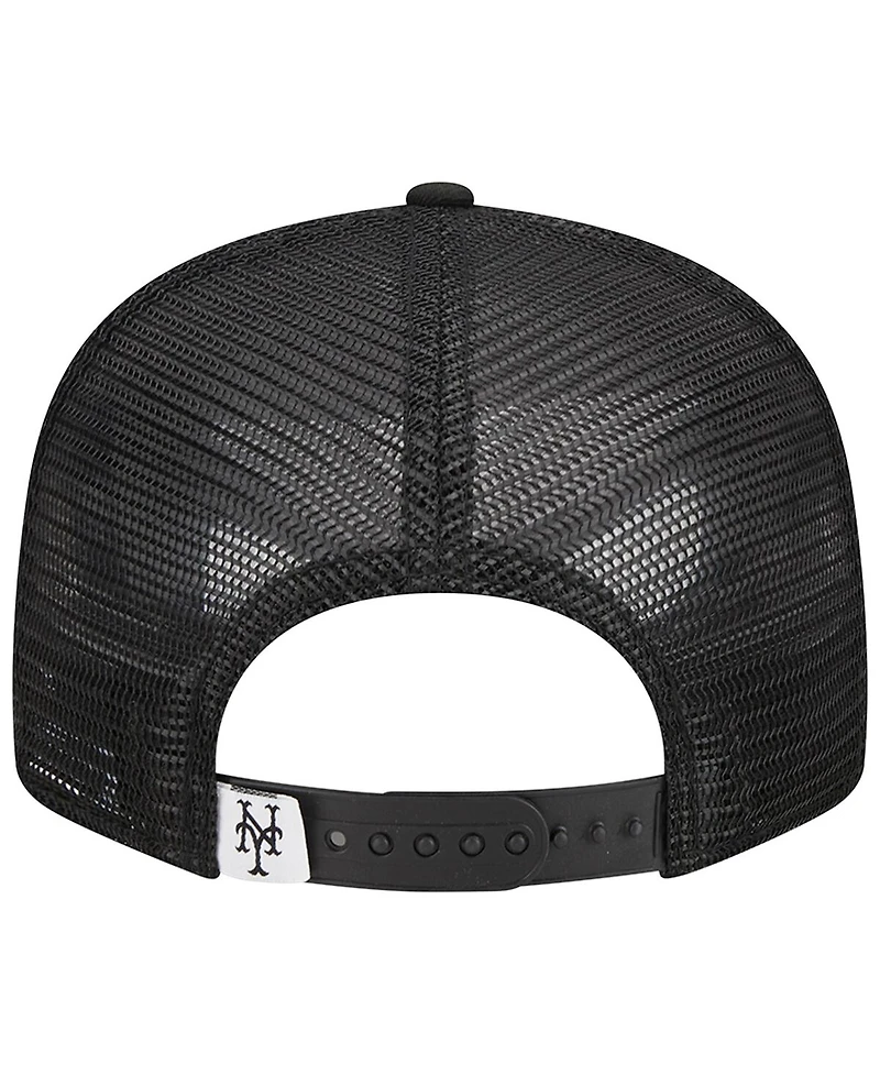 Men's New Era Black New York Mets Trucker 9FIFTY Snapback Hat