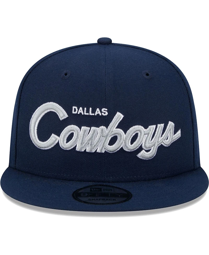 Men's New Era Navy Dallas Cowboys Main Script 9FIFTY Snapback Hat