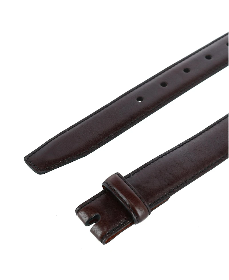 Trafalgar Men's Pebble Grain Leather 30mm Harness Belt Strap