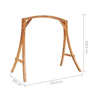 vidaXL Swing Frame Solid Bent Wood with Teak Finish