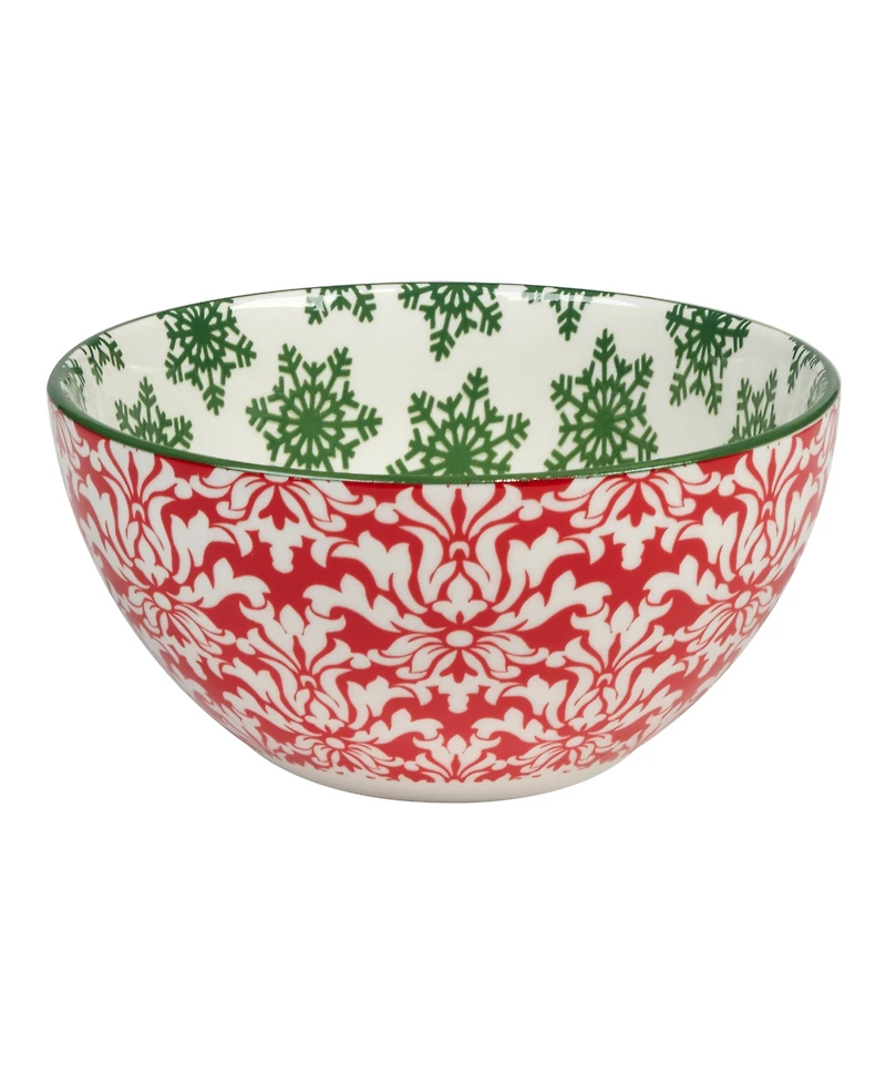 Certified International Winter Medley 30 oz All Purpose Bowls Set of 6, Service for 6