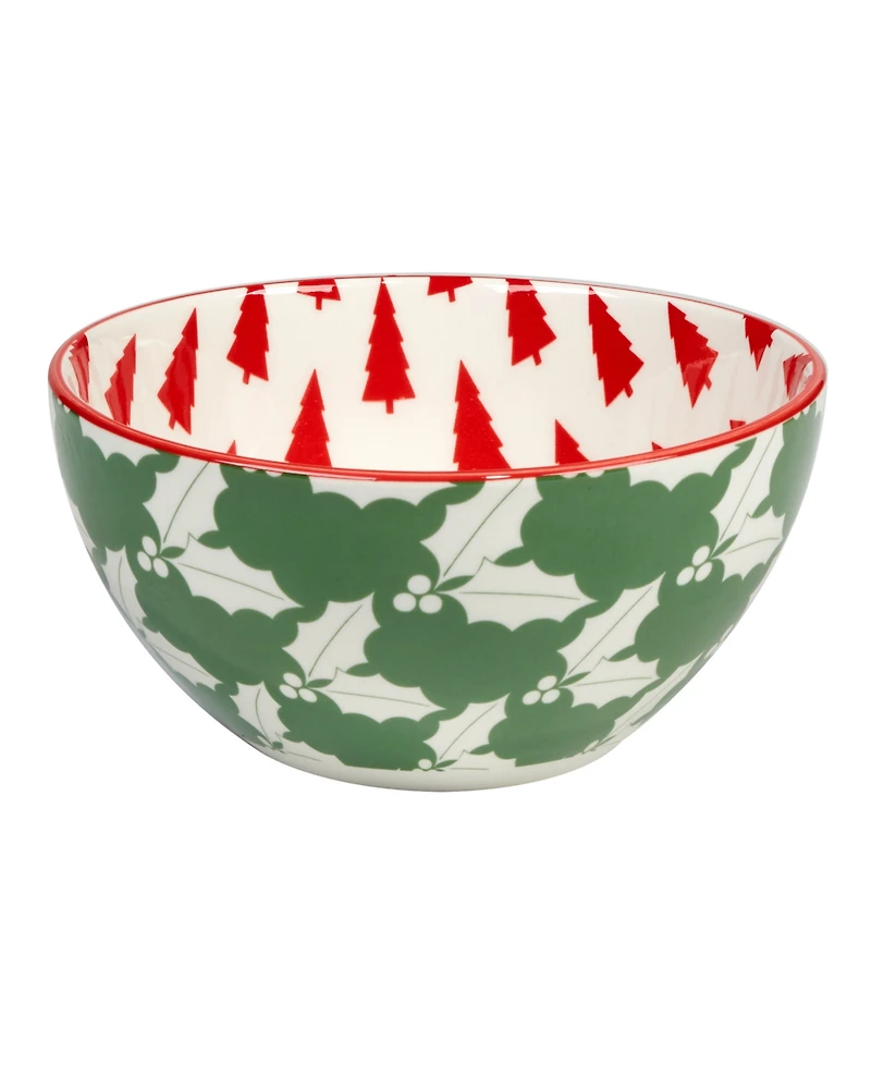 Certified International Winter Medley 30 oz All Purpose Bowls Set of 6, Service for 6