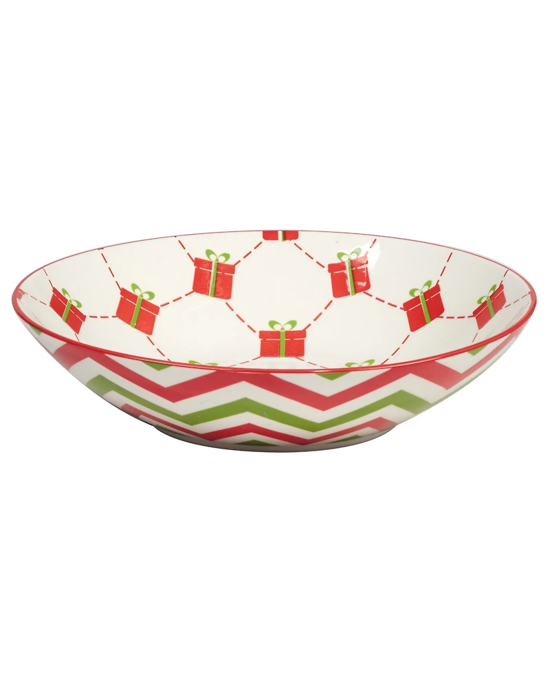 Certified International Holiday Fun 40 oz Soup Bowls Set of 6, Service for 6