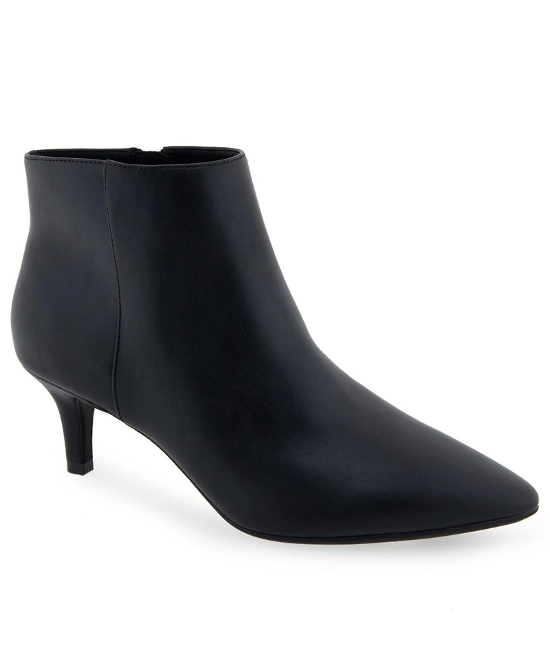Aerosoles Edith Ankle Mid Heel Booties - Black