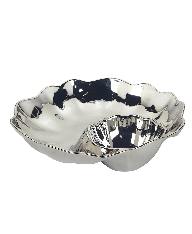 Certified International Gold-Silver Tone Coast Chip Dip