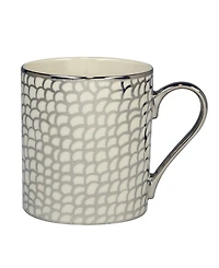 Certified International Mosaic Silver-Tone Plated 14 oz. Can Mugs, Set of 6