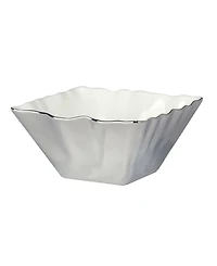 Certified International Gold-Silver Tone Coast Square Snack Bowls Set of 4