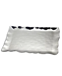 Certified International Gold-Silver Tone Coast Rectangular Platter