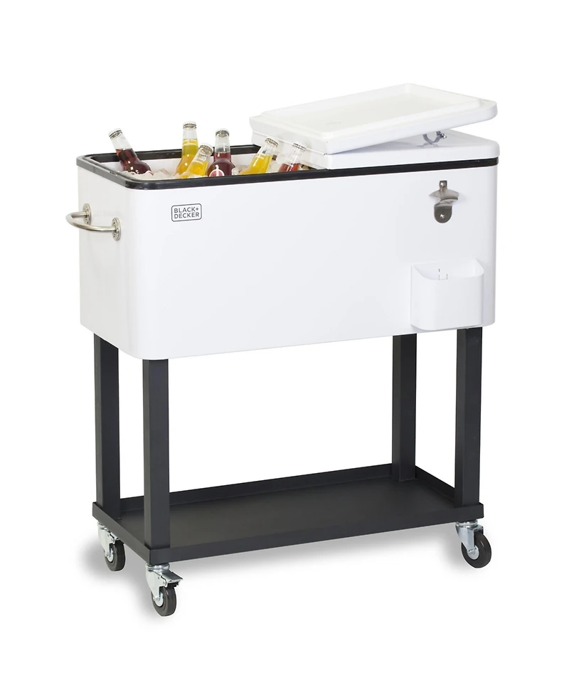 Mobile Cooler Cart - White