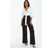 Quiz Women's Two Toned Scuba Crepe Jumpsuit