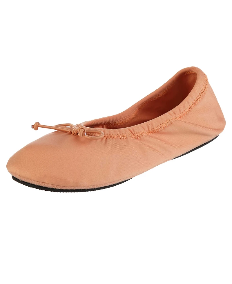 Isotoner Signature Women's Sloan Comfort Spandex Indoor/Outdoor Ballerina Slippers