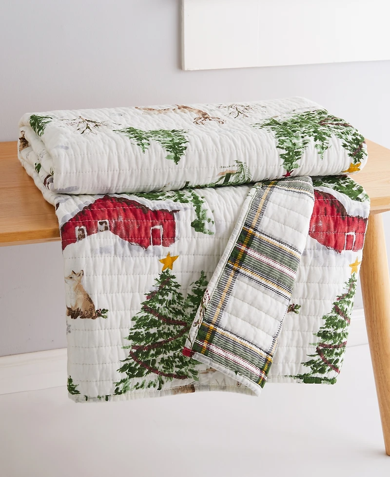 Levtex Tatum Pines Holiday Quilted Throw, 50" x 60"