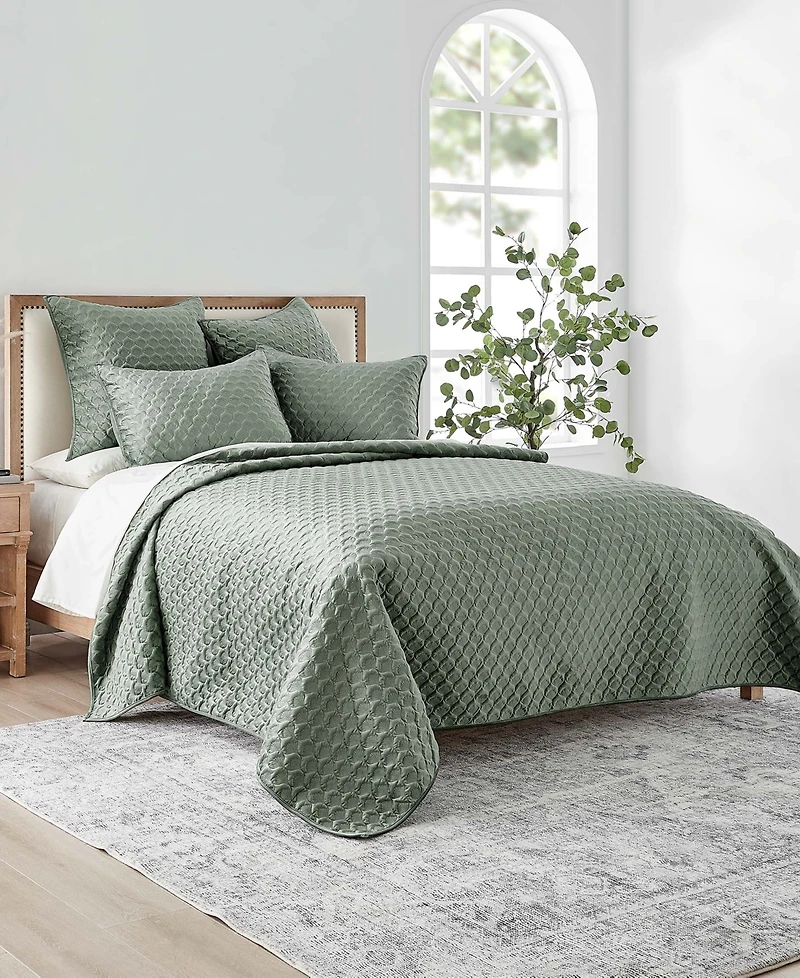 Levtex Merano Velvet Sea Spray Quilt, Twin/Twin Xl