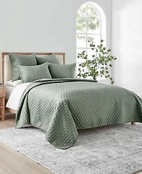 Levtex Merano Velvet Sea Spray Quilt, Twin/Twin Xl