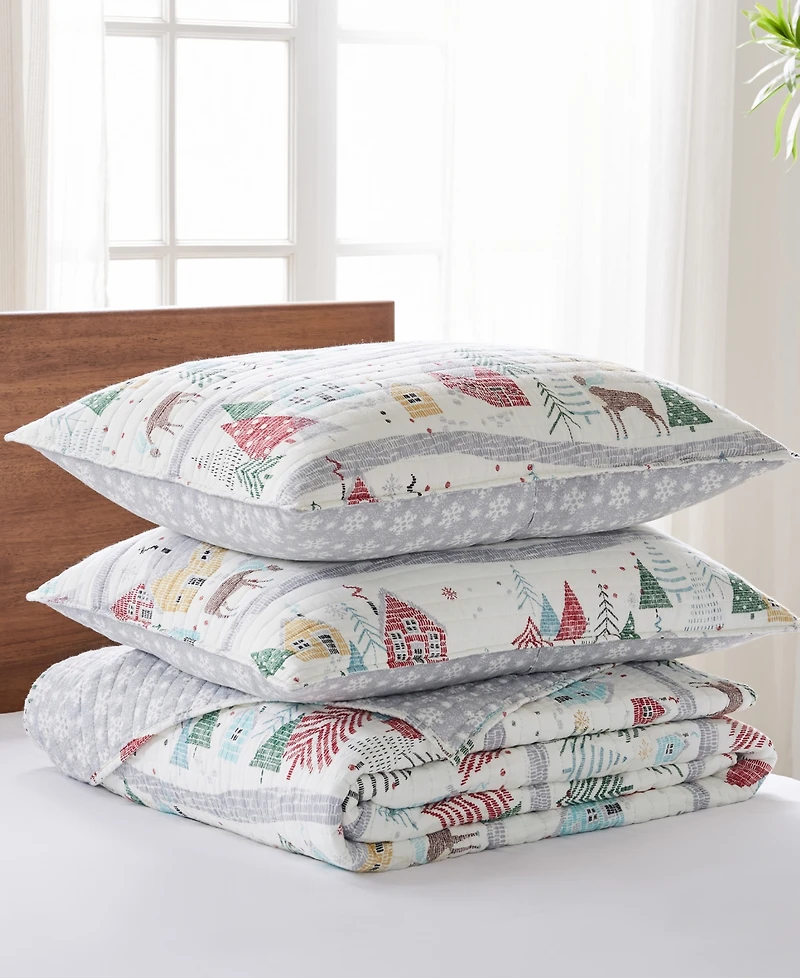 Levtex Joulset Holiday Reversible 3-Pc. Quilt Set, Full/Queen