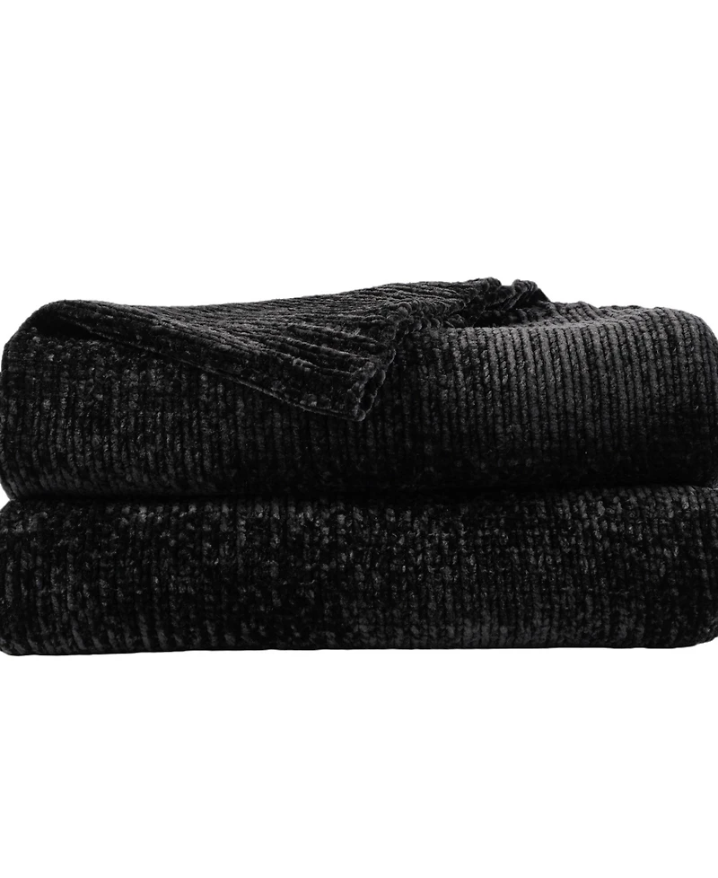 Battilo Lifestyle Solid Woven Micro Chenille Throw, 51" x 67"