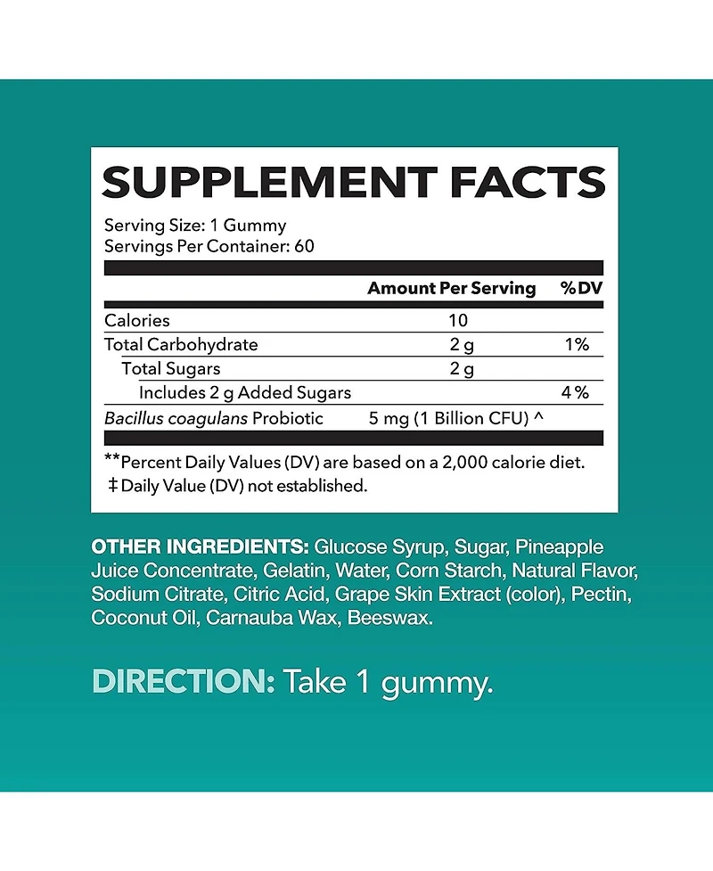 Havasu Nutrition Probiotic Gummies, Supports Digestion and Gut Health, Strawberry Raspberry Flavor, Havasu Nutrition, 60ct