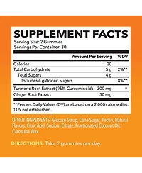 Turmeric & Ginger Gummies, Peach Flavor, Havasu Nutrition, 60ct