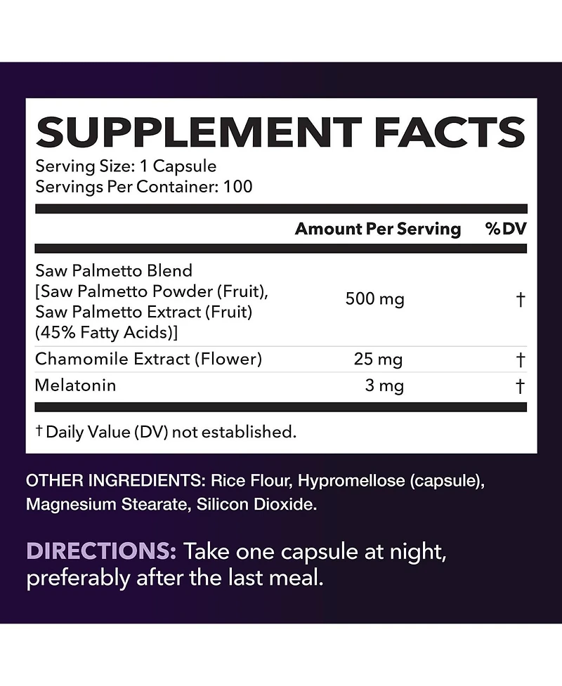 Havasu Nutrition Saw Palmetto Pm Extra Strength Capsules, Havasu Nutrition, 100ct