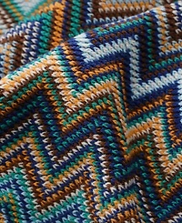 Battilo Lifestyle Colorful Chevron Bohemian Knit Throw, 51" x 80"