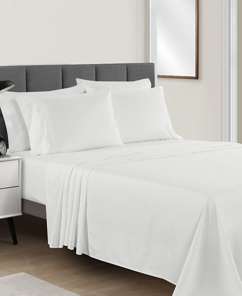 Sunham Microfiber Easy Care Solid -Pc. Sheet Set