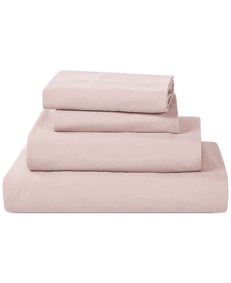 Sunham Microfiber Easy Care Solid 4-Pc. Sheet Set