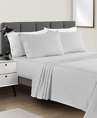 Sunham Microfiber Easy Care Printed 4-Pc. Sheet Set
