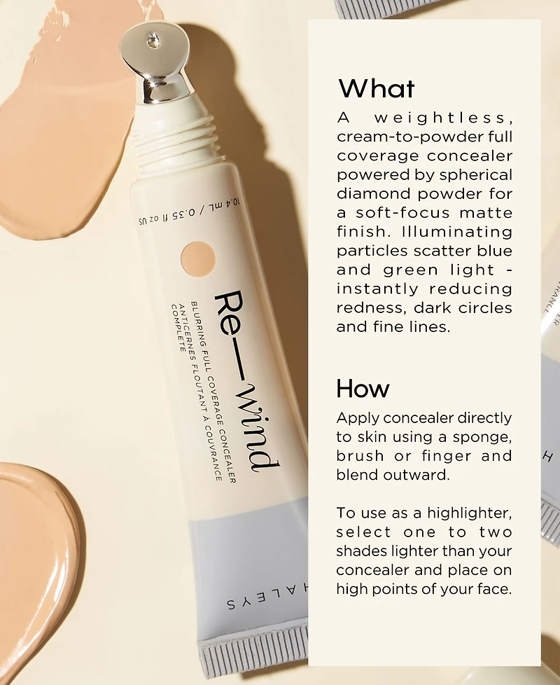 Haleys Beauty Re-Wind Blurring Full Coverage Concealer