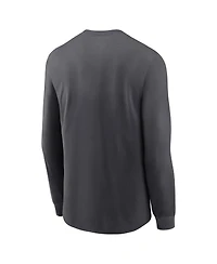 Men's Nike Anthracite Cleveland Browns Team Slogan Long Sleeve T-shirt
