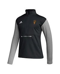Men's adidas Black Arizona State Sun Devils Sideline Aeroready Half-Zip Top