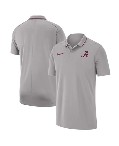 Men's Nike Gray Alabama Crimson Tide 2023 Coaches Performance Polo Shirt