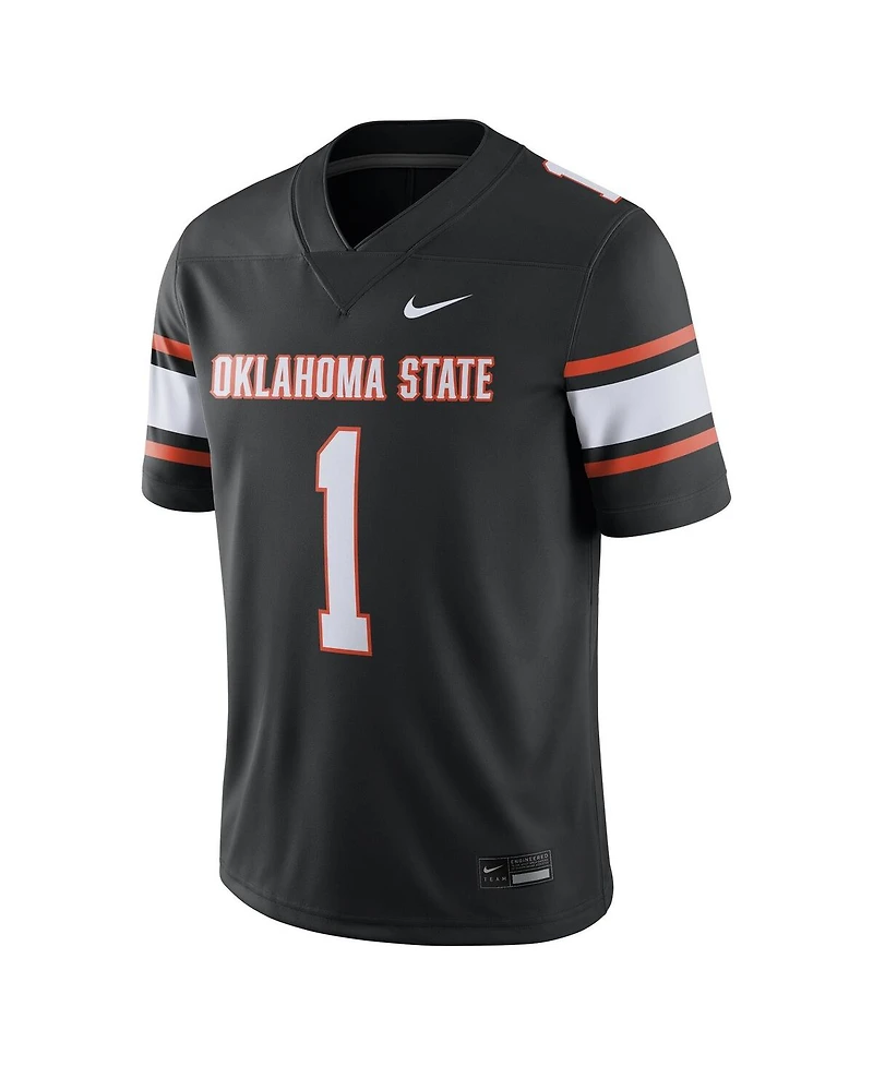 Men's Nike #1 Black Oklahoma State Cowboys Game Jersey