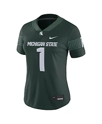 Women's Nike #1 Green Michigan State Spartans Football Game Jersey