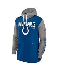 Men's Nike Royal Indianapolis Colts Fashion Color Block Pullover Hoodie