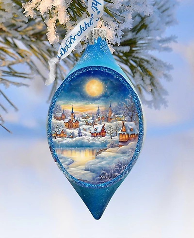 Designocracy Magic Christmas Night Drop Christmas Mercury Glass Ornaments G. DeBrekht