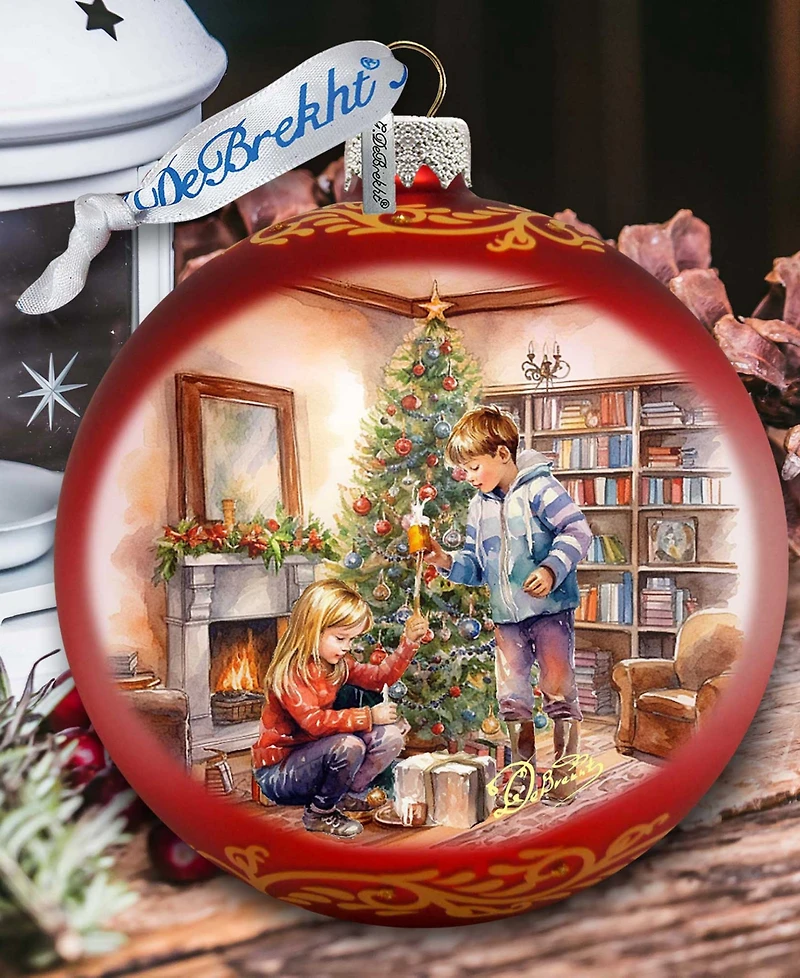 Designocracy Cherished Moments Lg Mercury Christmas Glass Collectible Ornaments G. DeBrekht