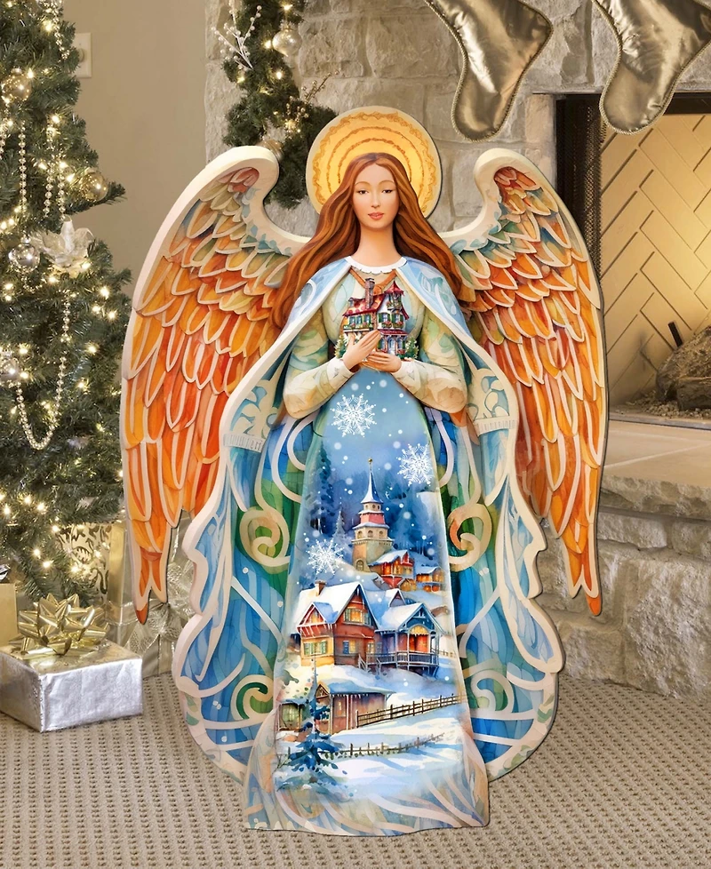 Designocracy Blessing Home Angel 32" Christmas Outdoor Garden Decor G. DeBrekht