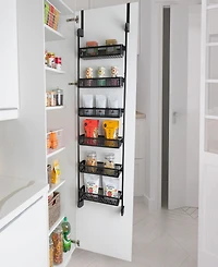 Smart Design 6-Tier Over-the-Door Hanging Pantry Organizer with Full Baskets