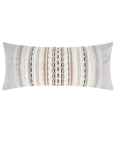 Levtex Etrada Striped Embroidered Decorative Pillow, 14" x 32"