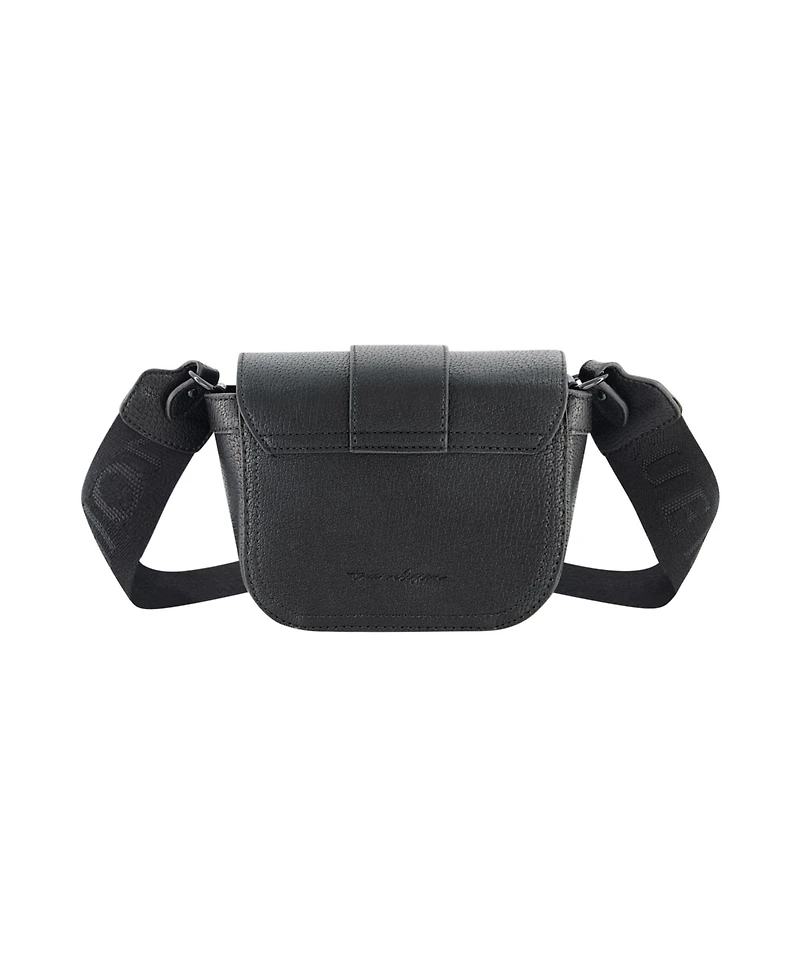 True Religion Women's Mini Flap Dark Hardware Crossbody Bag