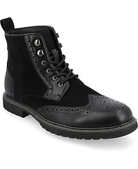 Vance Co. Men's Virgil Tru Comfort Foam Wingtip Lace-Up Ankle Boots