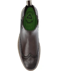 Vance Co. Men's Thorpe Tru Comfort Foam Wingtip Slip-On Chelsea Boots