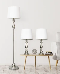 Lalia Home Morocco Classic 3 Piece Metal Lamp Set
