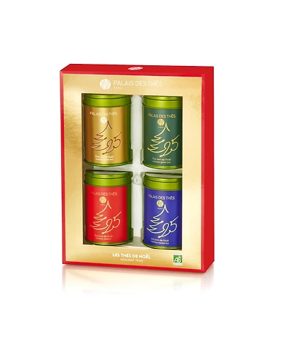 Palais des Thes Holiday 2025 Gift Set of Loose Leaf Mini Tins, 4 Pieces