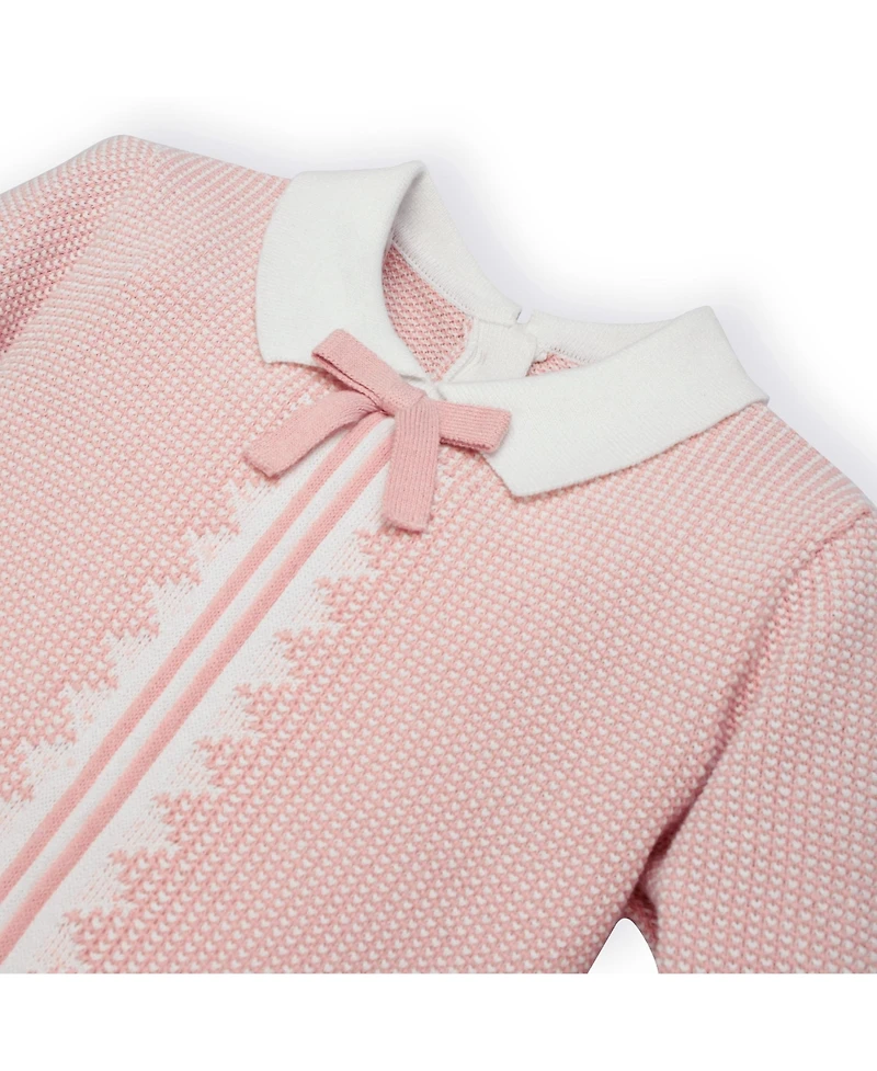 Hope & Henry Baby Girls Organic Cotton French Blocked Sweater Dress