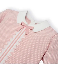Hope & Henry Baby Girls Organic Cotton French Blocked Sweater Dress